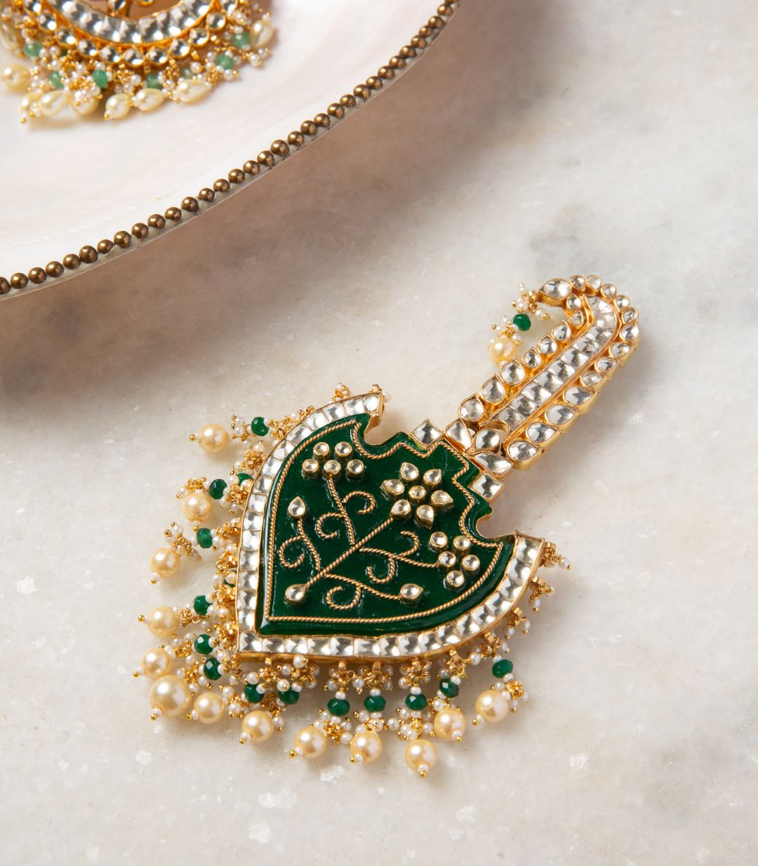 MAYUKI GREEN KUNDAN KALGI