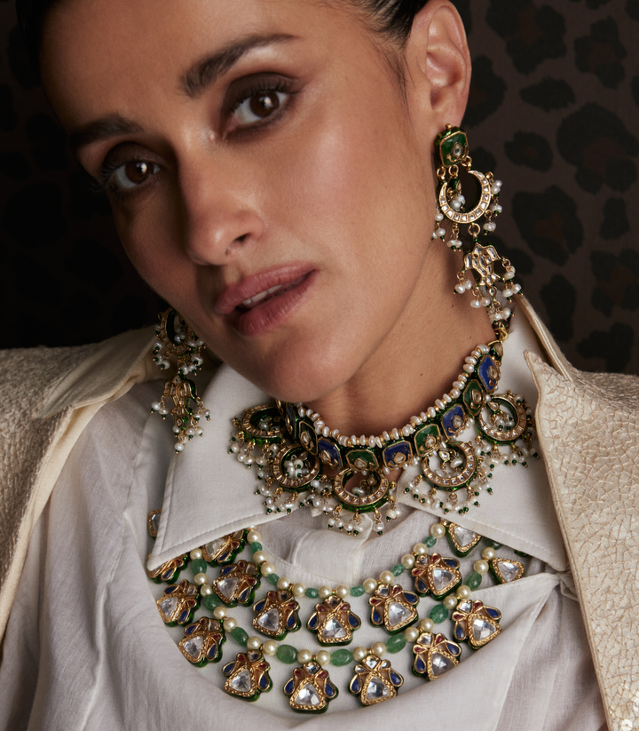 DEEKSHA GREEN KUNDAN CHOKER
