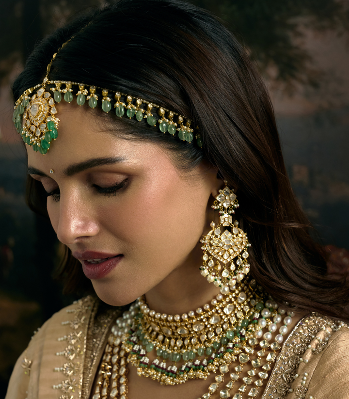 VAIDEHI GREEN MOISSANITE MATHAPATTI