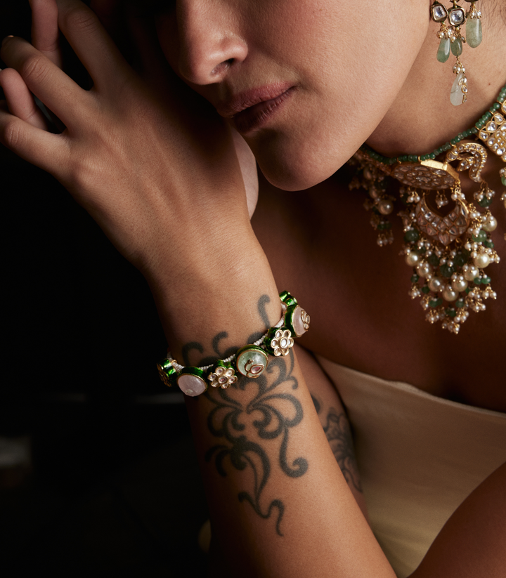 SAMARIKA MINT KUNDAN BRACELET