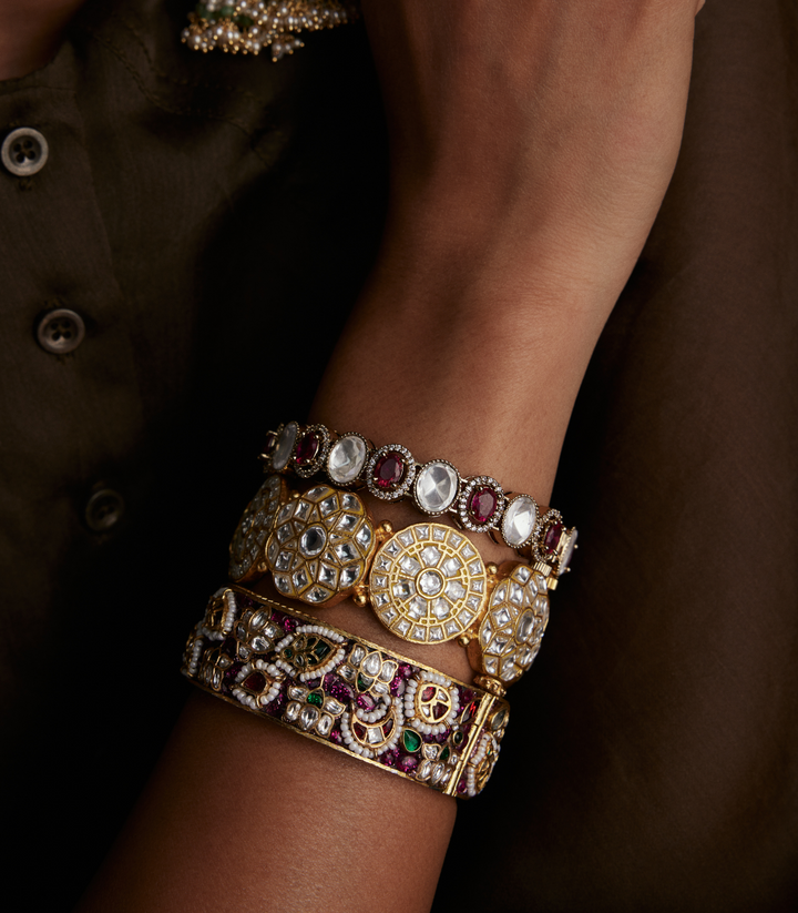 PRISHA RUBY KUNDAN BANGLES