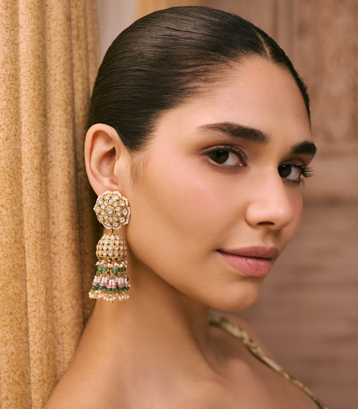 RAKUL GREEN KUNDAN JHUMKA