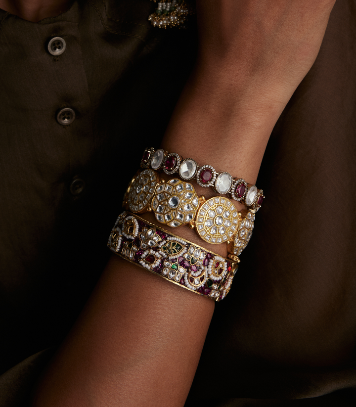 PRISHA RUBY KUNDAN BANGLES