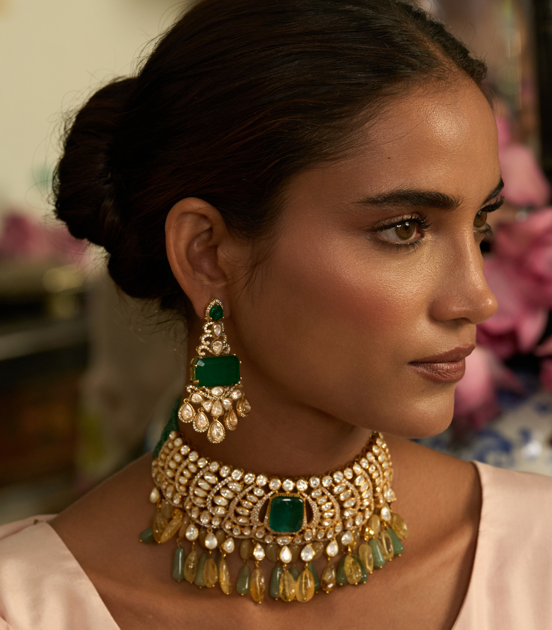 DIVYA GREEN MOISSANITE CHOKER