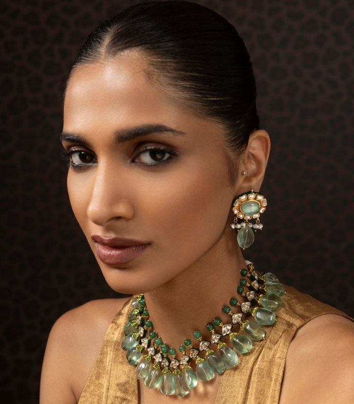 BRINDA GREEN KUNDAN CHOKER