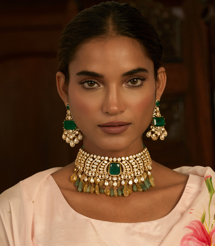 DIVYA GREEN MOISSANITE CHOKER