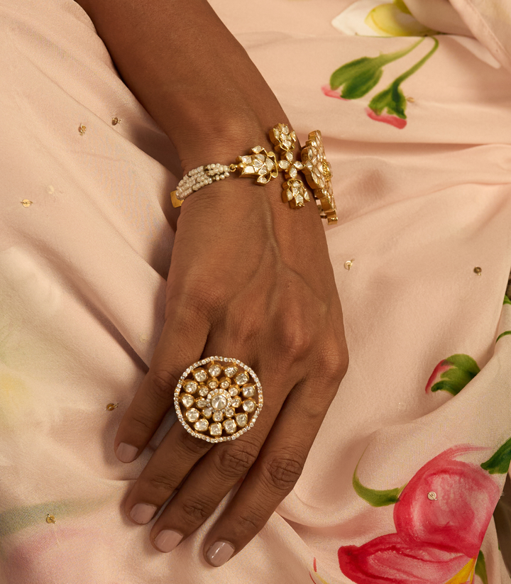 AVNI GOLD PLATED MOISSANITE BANGLES