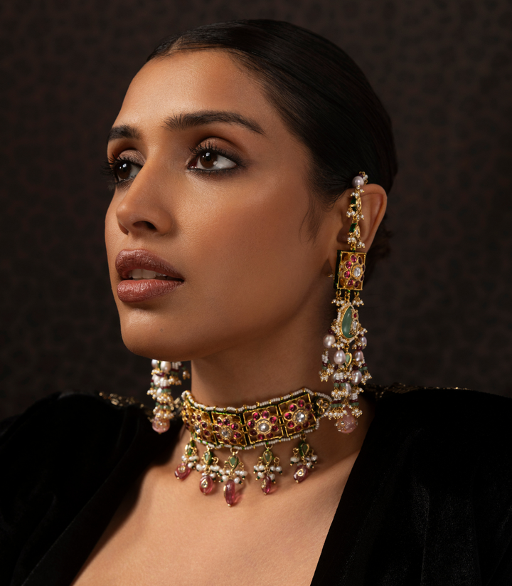 DEVISHA RED KUNDAN CHOKER