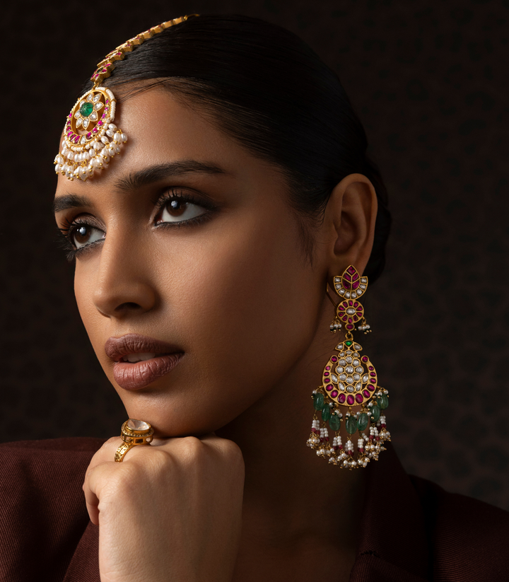 SONAM PINK KUNDAN CHANDBALI