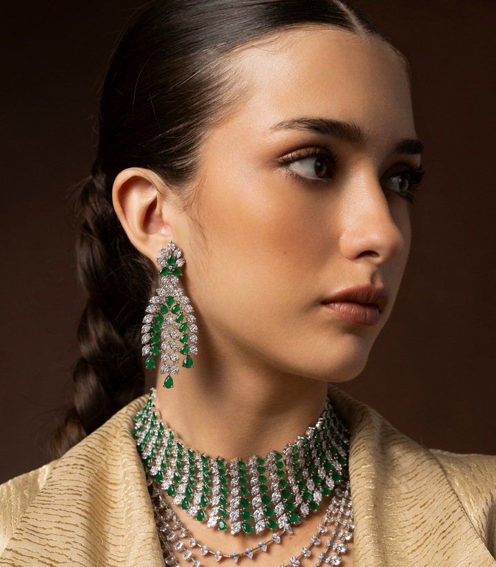 RHEA RUBY ZIRCON NECKLACE SET