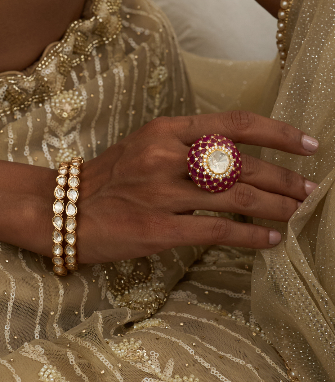 RUBY MOISSANITE RING