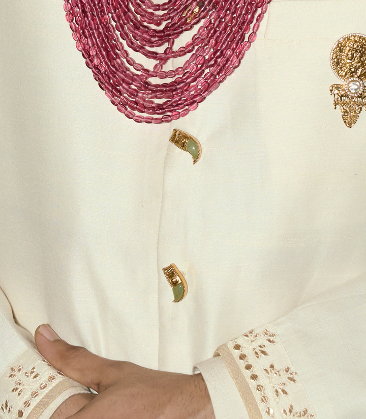 SHRESHT MINT GOLD PLATED  BUTTON