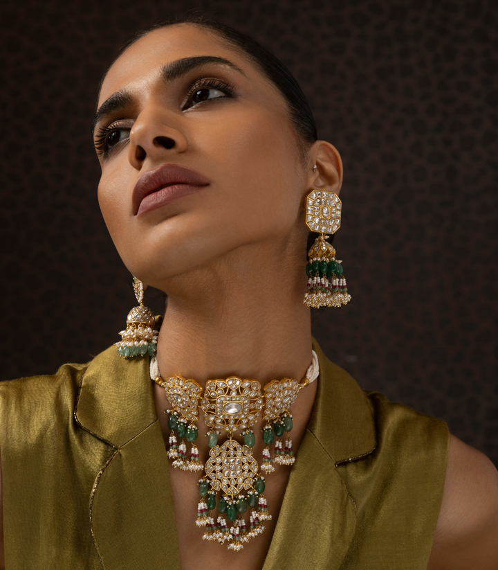 UDYATI GREEN KUNDAN CHOKER