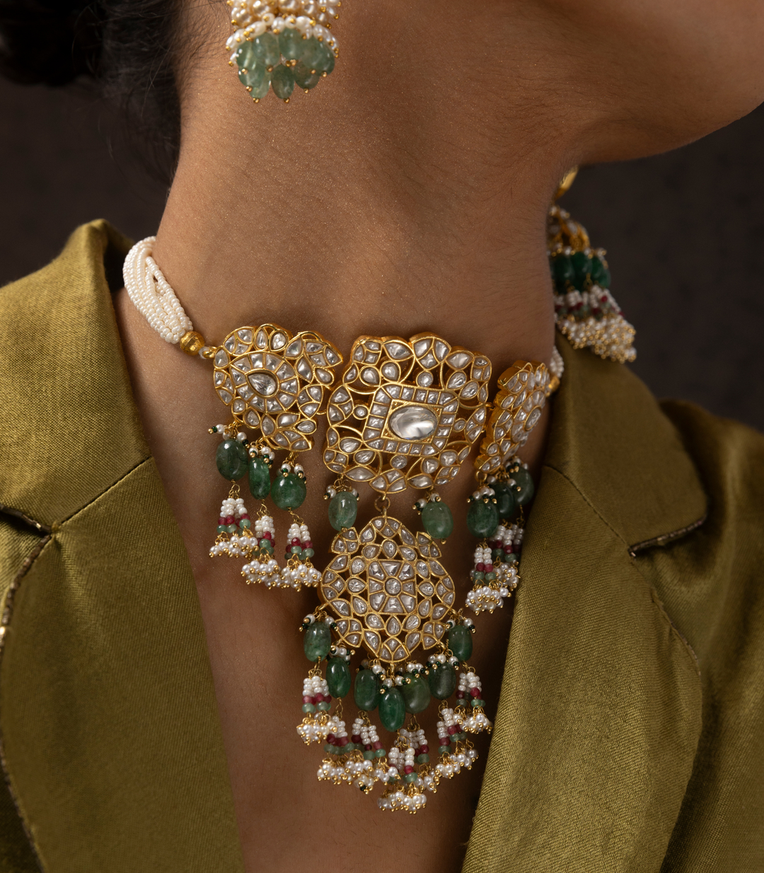 UDYATI GREEN KUNDAN CHOKER