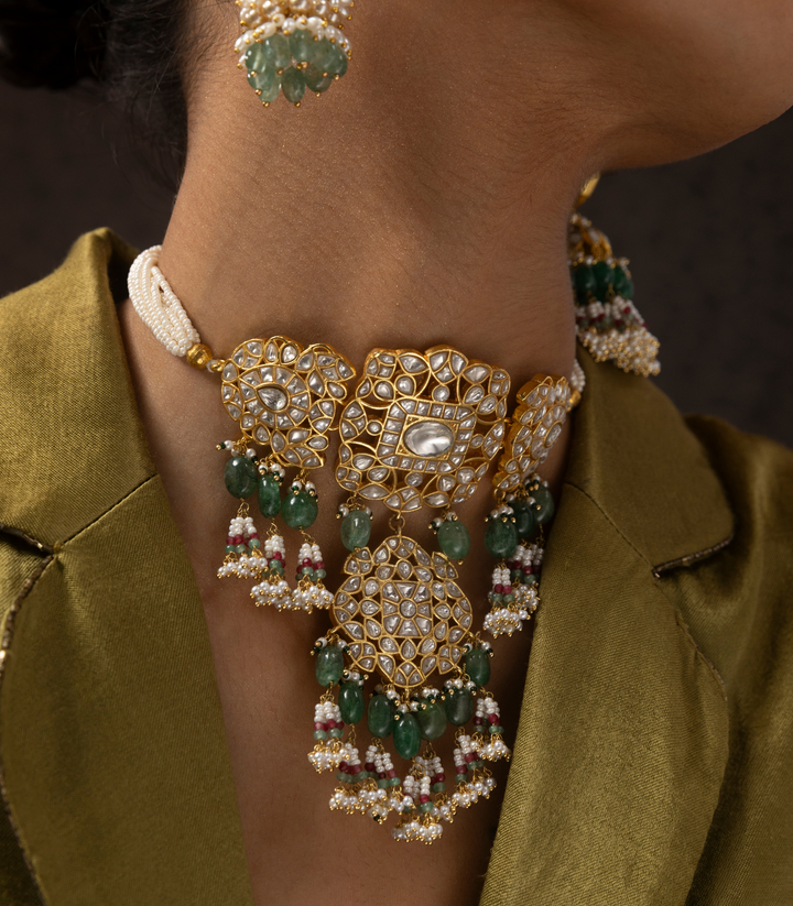 UDYATI GREEN KUNDAN CHOKER