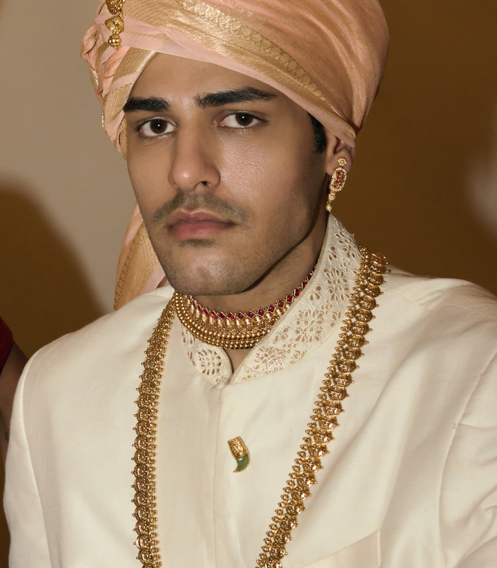 SHRESHT MINT GOLD PLATED  BUTTON