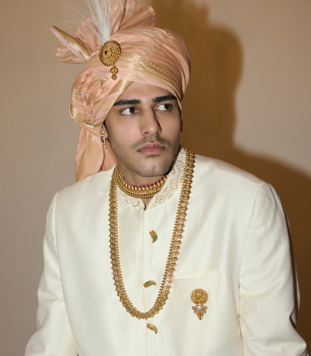 SHRESHT MINT GOLD PLATED  BUTTON