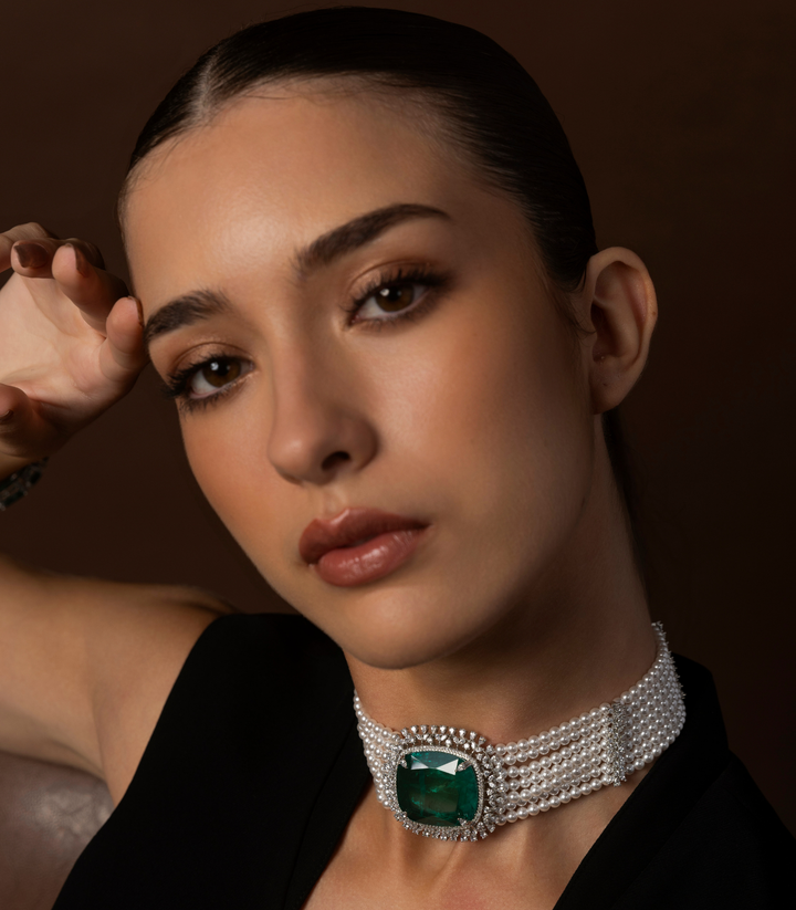 AIMEE GREEN ZIRCON CHOKER