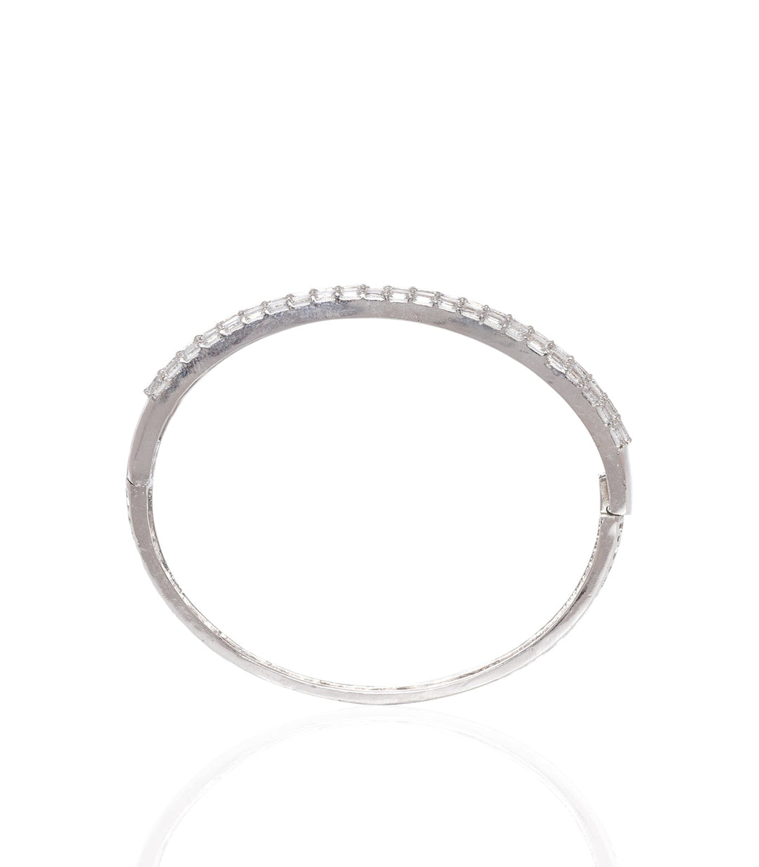 WHITE FINISH ZIRCON BANGLES