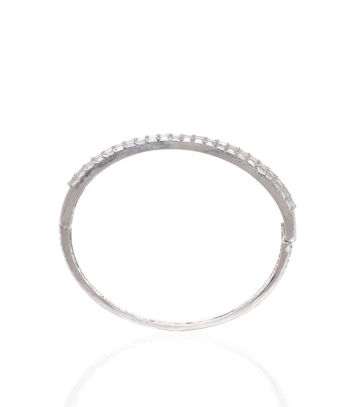 WHITE FINISH ZIRCON BANGLES
