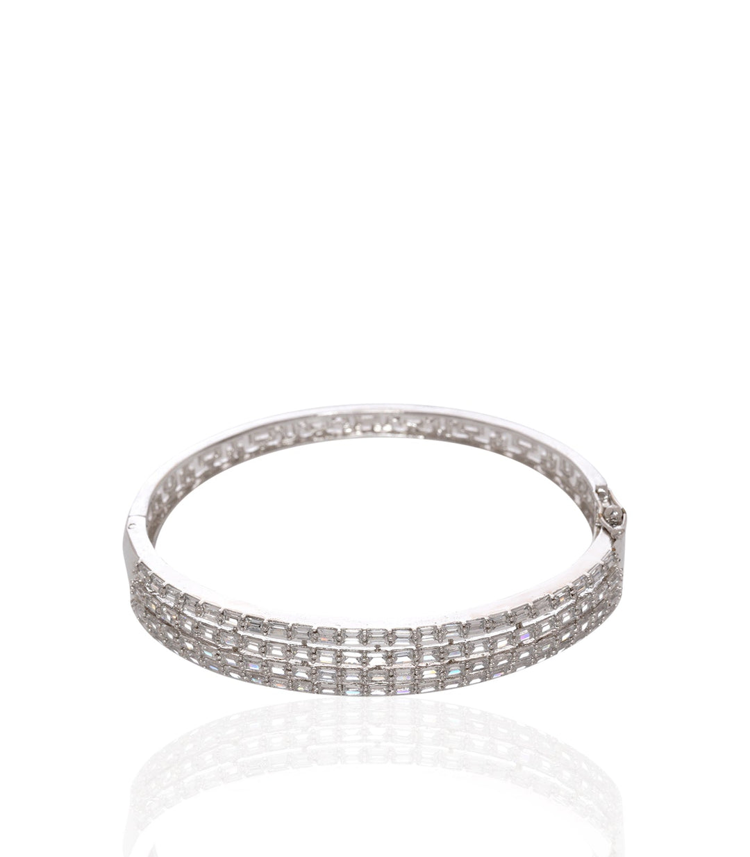 WHITE FINISH ZIRCON BANGLES