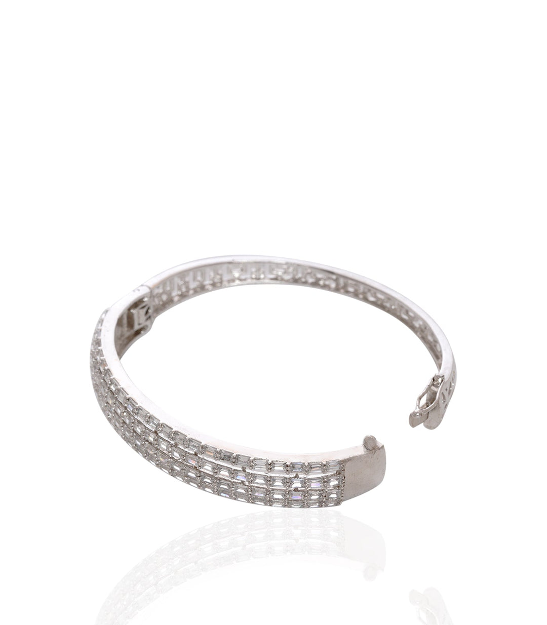 WHITE FINISH ZIRCON BANGLES