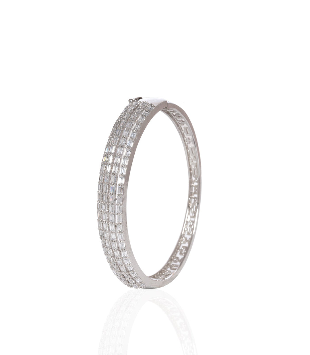 WHITE FINISH ZIRCON BANGLES