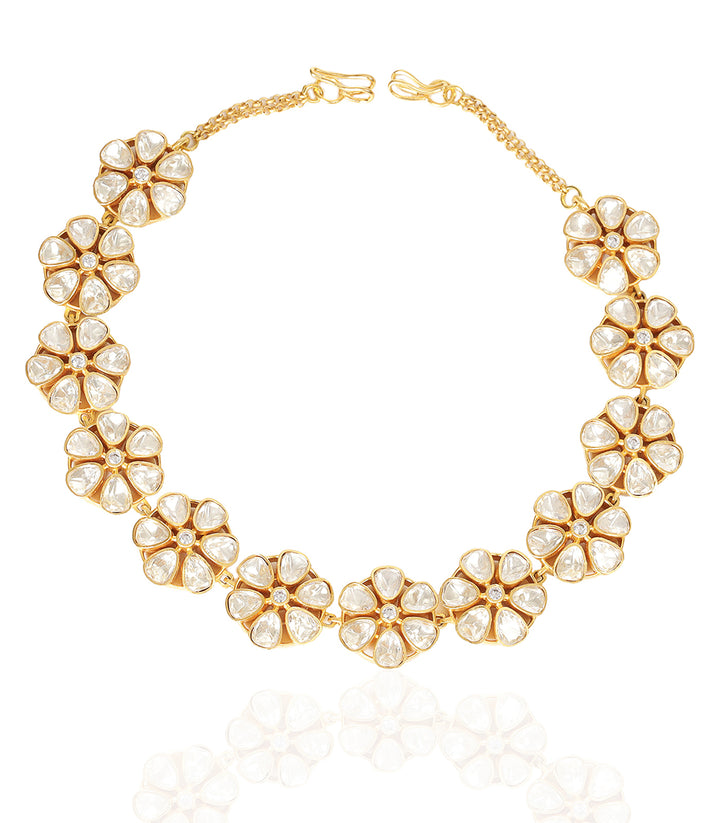 GAURIKA GOLD PLATED MOISSANITE NECKLACE