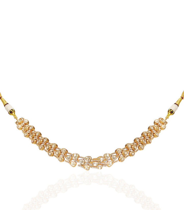 GEETIKA GOLD PLATED MOISSANITE NECKLACE SET