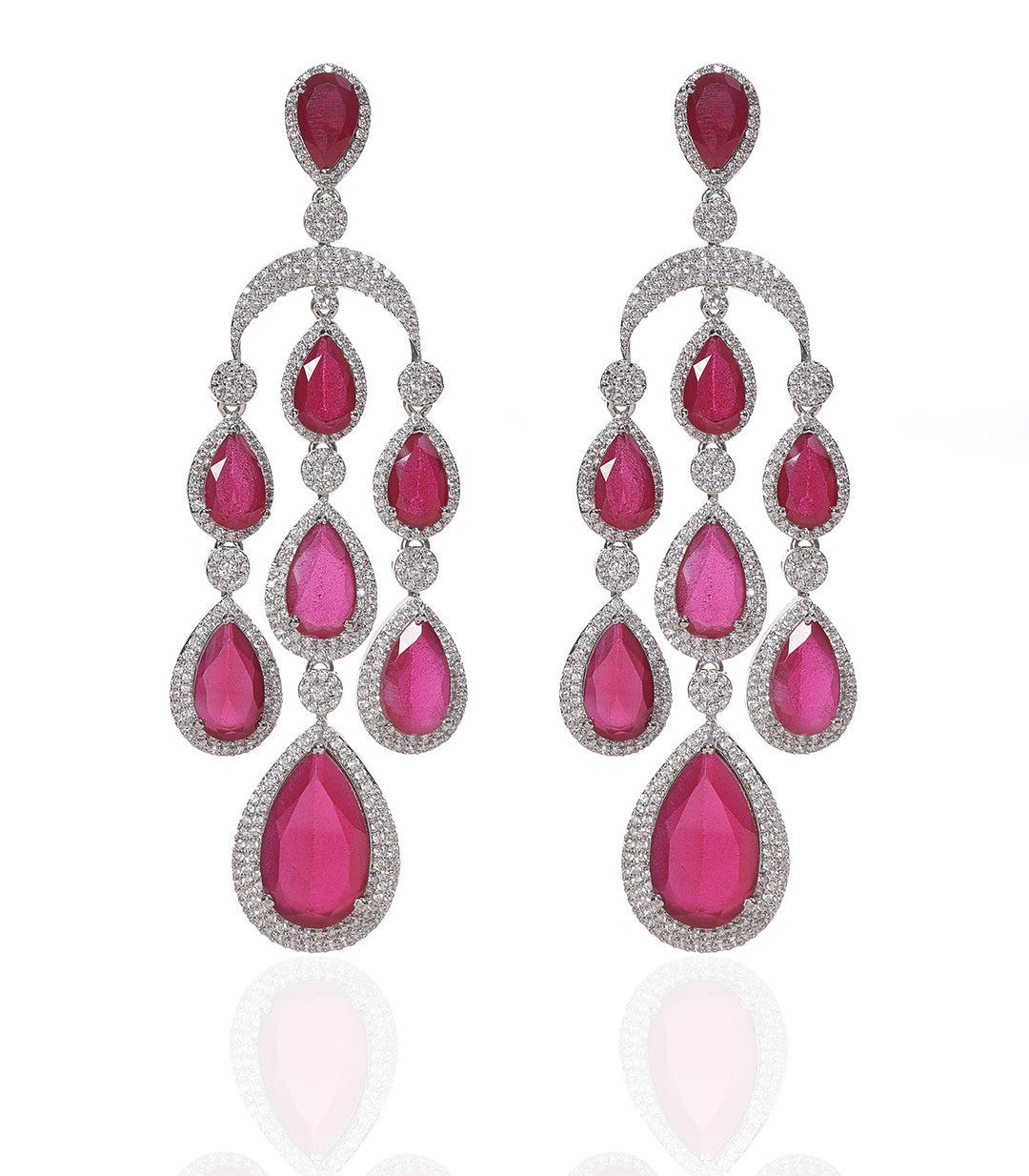 HEMAKANTI RED ZIRCON EARRING