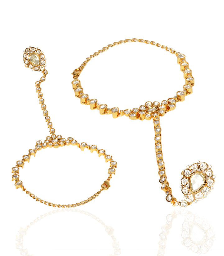 SAMAR GOLD PLATED MOISSANITE HATHPHOOL