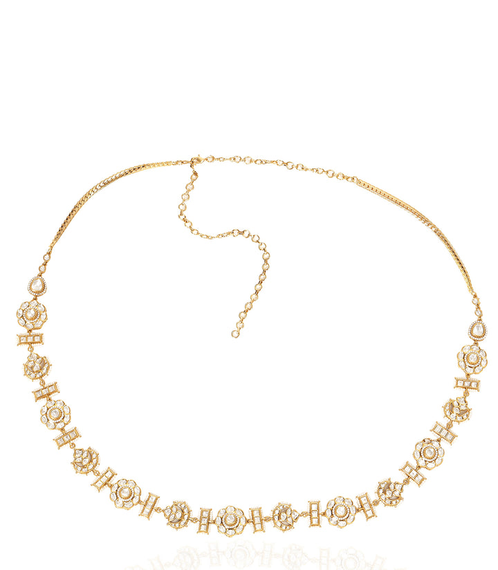 SIMRAN ANTIQUE FINISH POLKI WAIST BELT