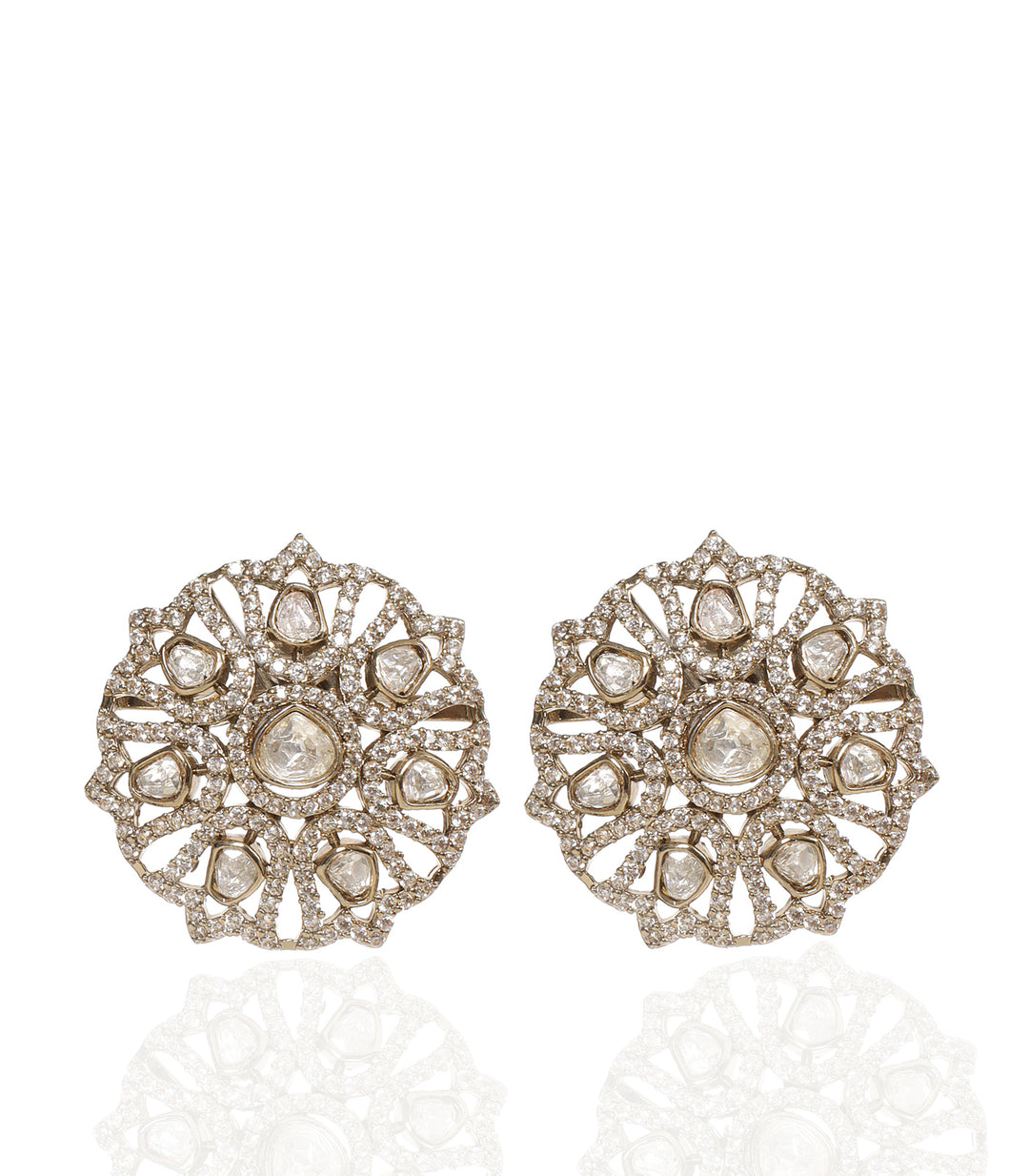 AARUSHI ANTIQUE FINISH POLKI STUD