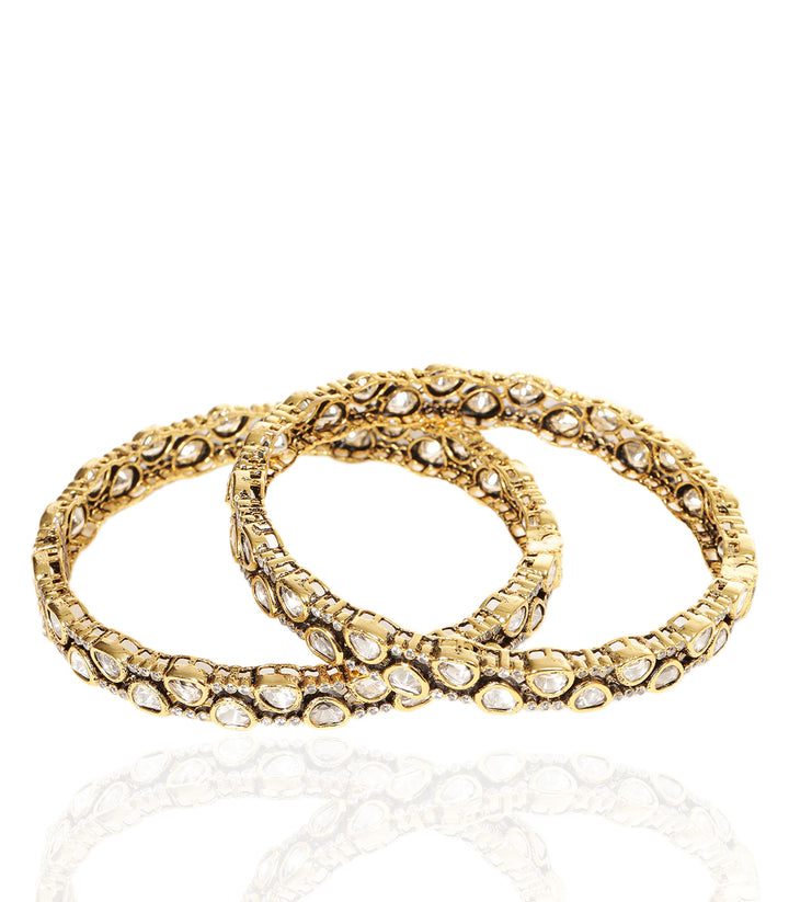 MOHANA ANTIQUE FINISH POLKI BANGLES