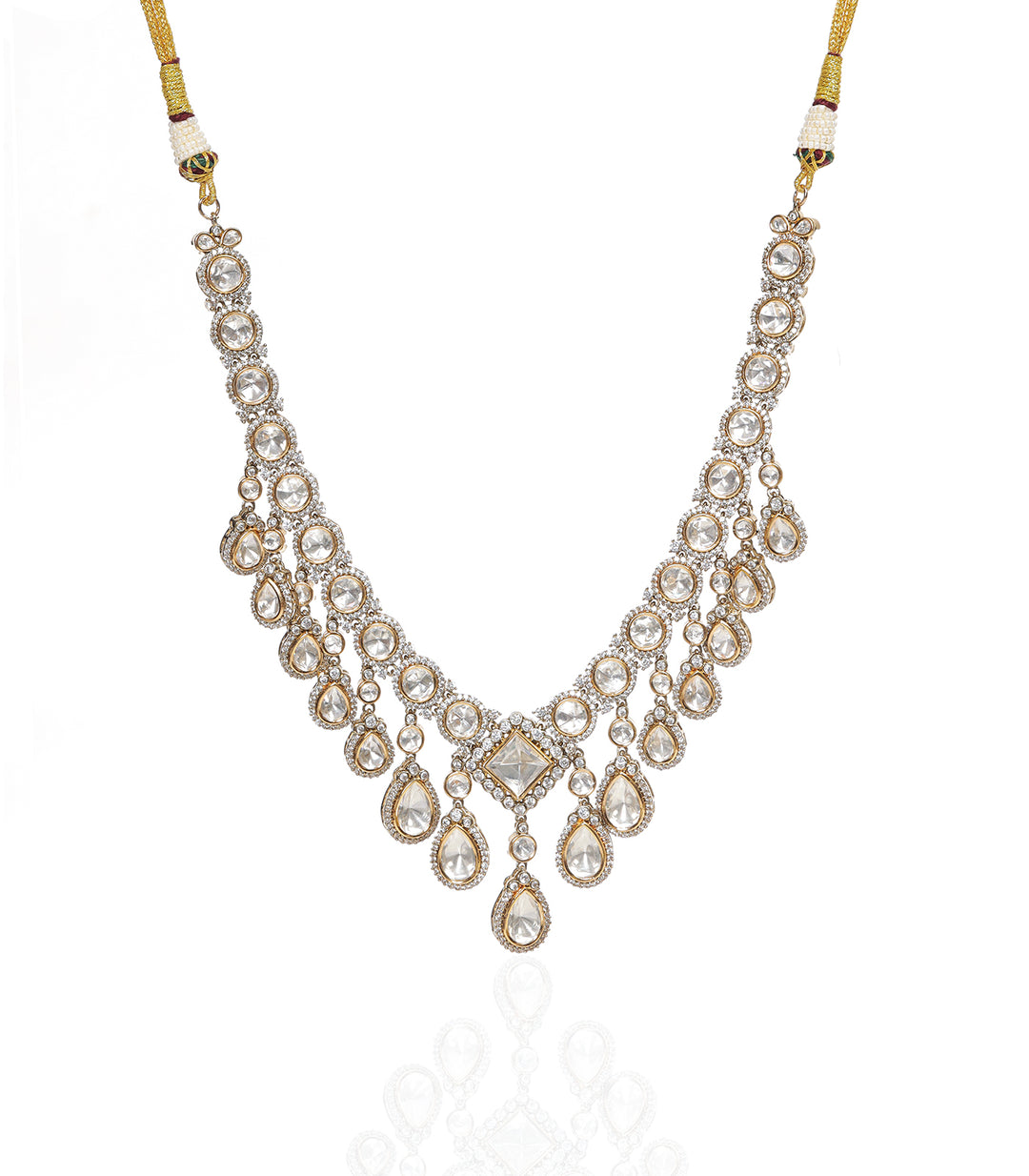 TANYA ANTIQUE FINISH POLKI NECKLACE SET