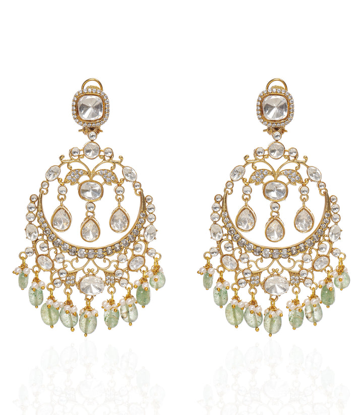 MILKIA GREEN POLKI CHANDBALI