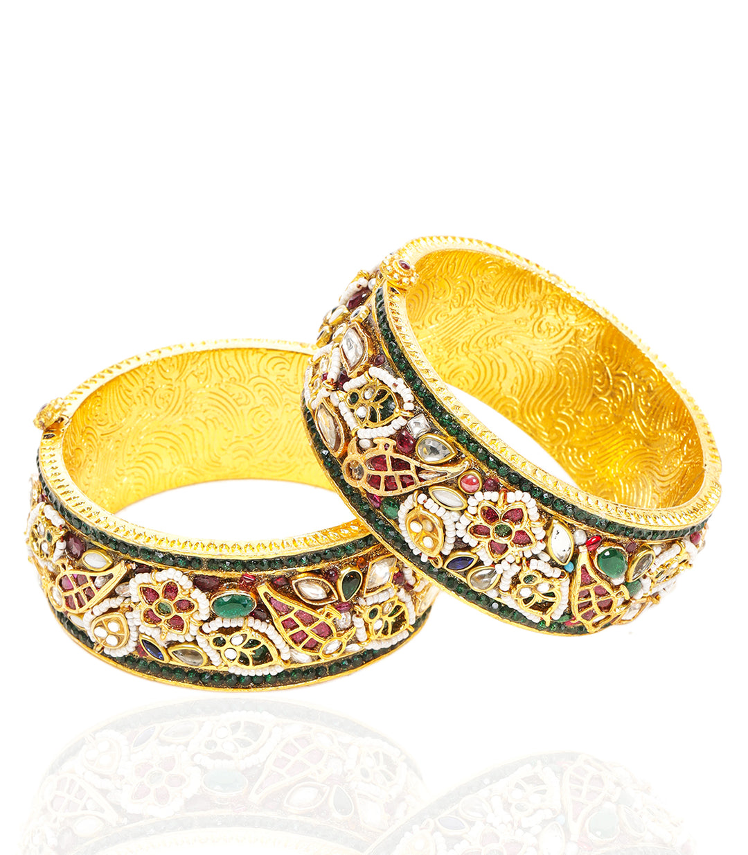 APARNA RED KUNDAN BANGLES