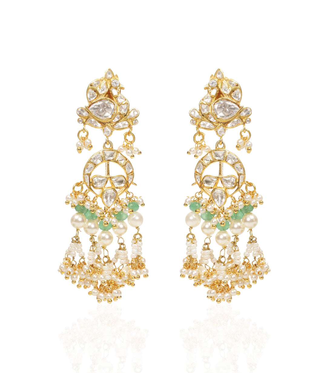 HRITIKA GREEN MOISSANITE NECKLACE SET