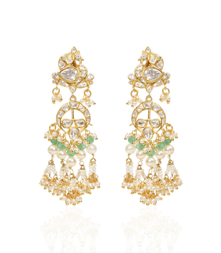 HRITIKA GREEN MOISSANITE NECKLACE SET