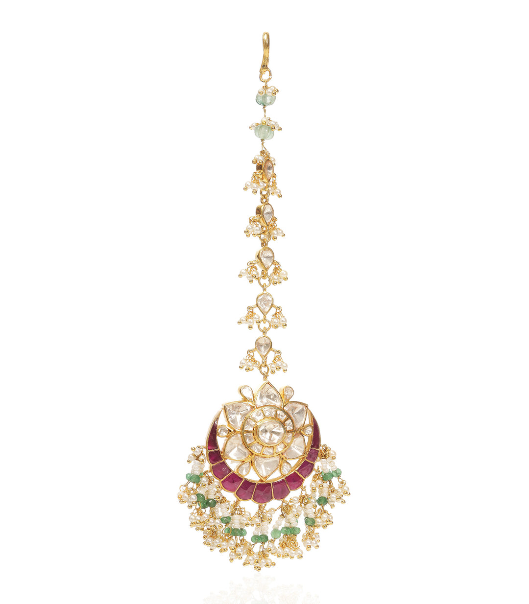 MISHIKA RED & GREEN MOISSANITE TIKA