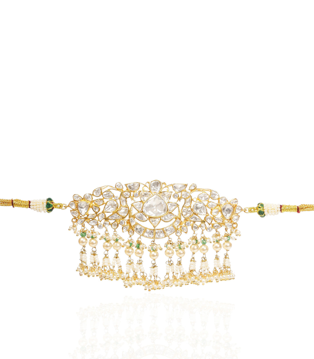 HRITIKA GREEN MOISSANITE NECKLACE SET