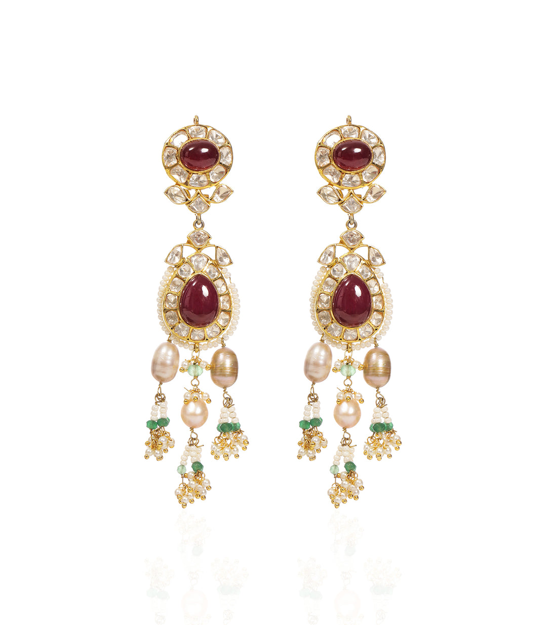 DHRUVI GREEN MOISSANITE NECKLACE SET