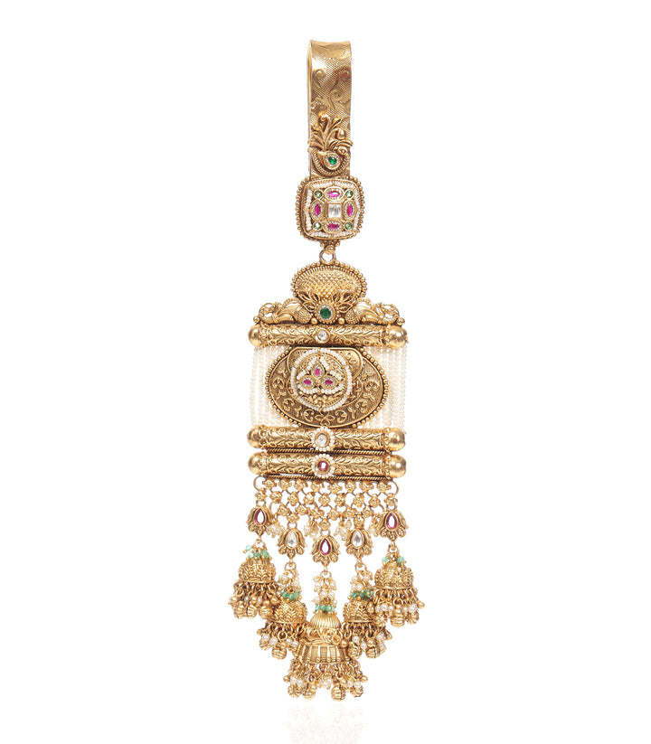 RUBINA RED & GREEN  KUNDAN KEYCHAIN