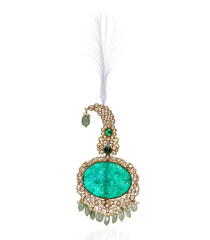 NISHI GREEN POLKI KALGI