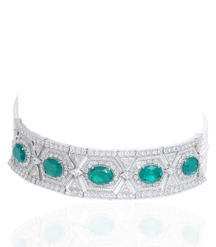 PRISHA GREEN ZIRCON CHOKER
