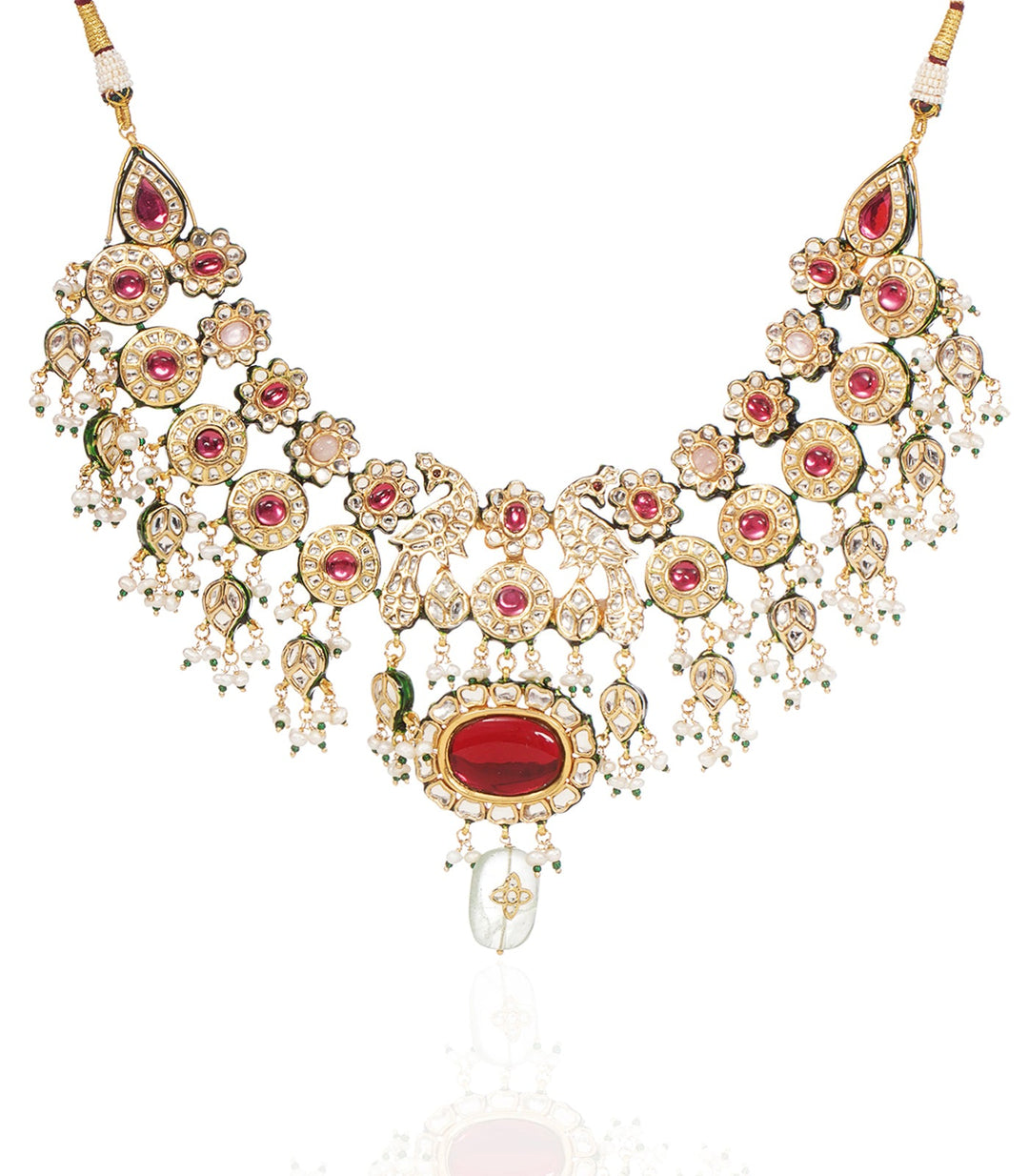 SUMAYA RED KUNDAN NECKLACE SET