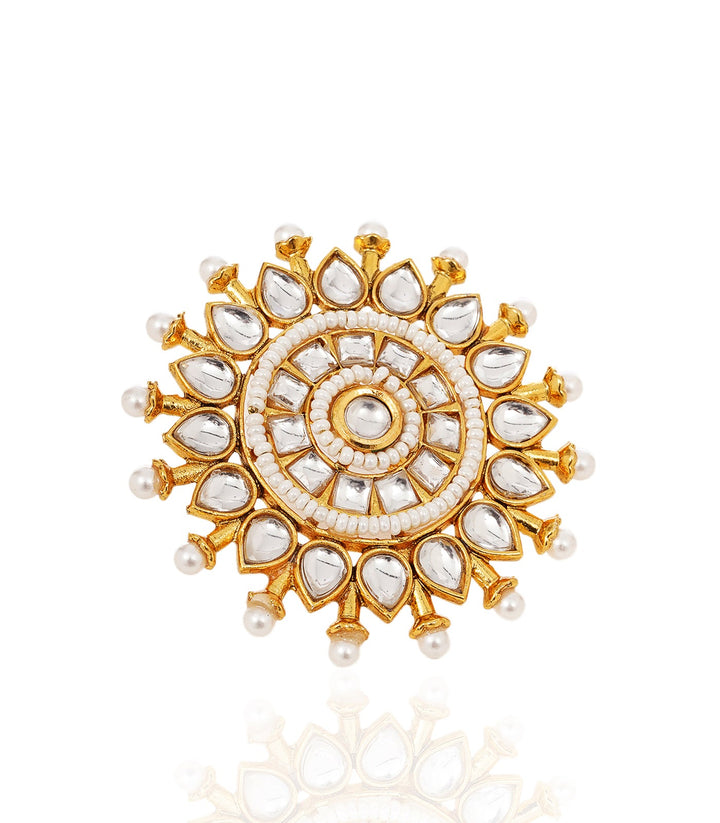 TANRIKA WHITE KUNDAN RING
