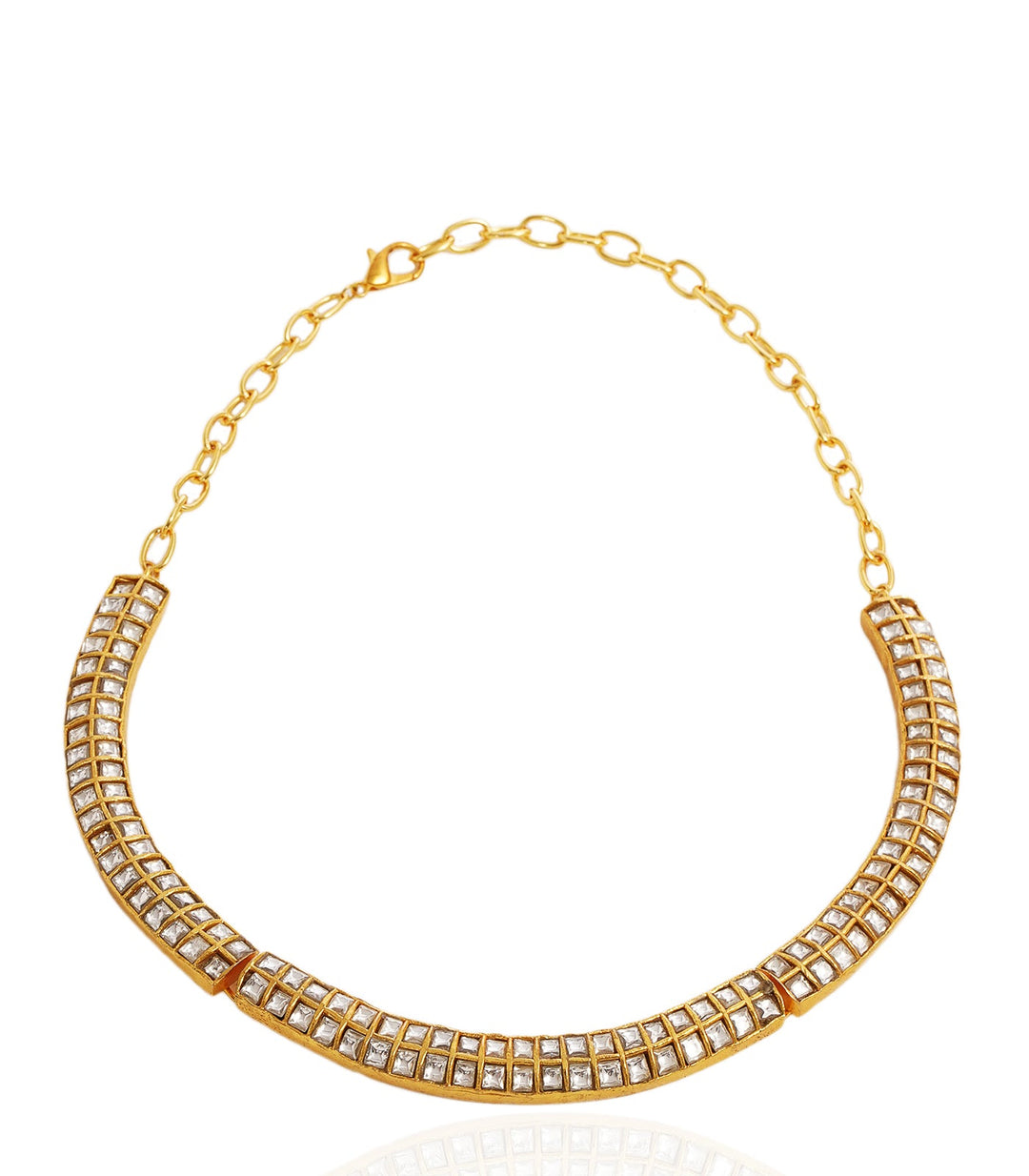 ISHIRA GOLD PLATED  KUNDAN NECKLACE