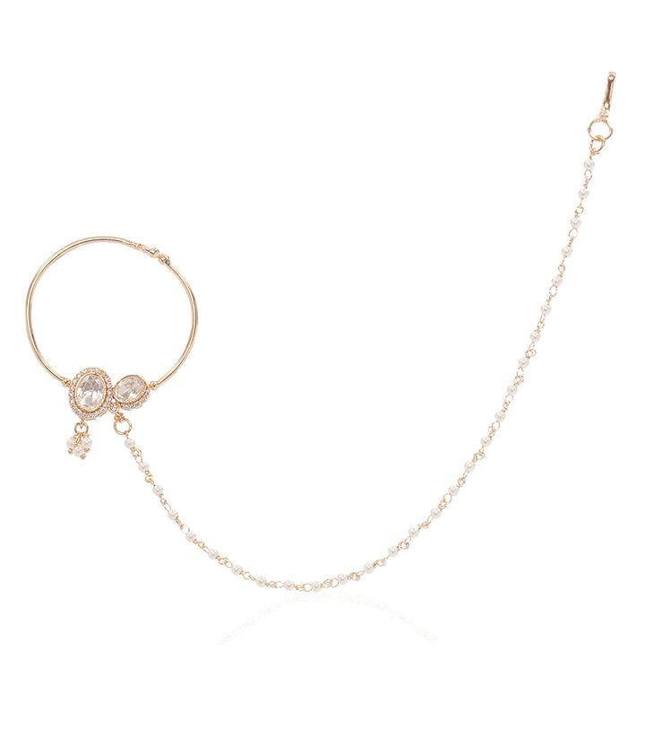 NEHA WHITE POLKI NOSE RING