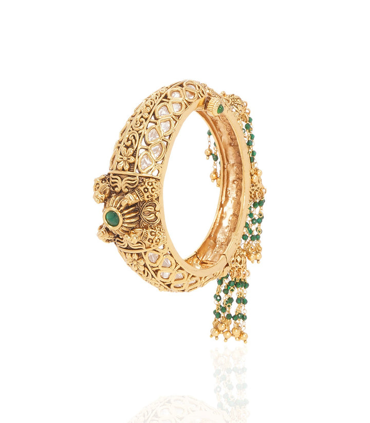 SHEETAL GREEN KUNDAN BANGLES
